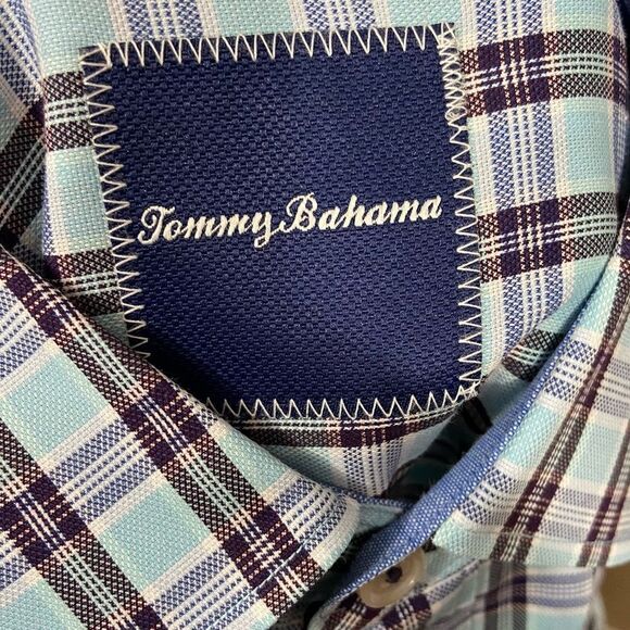 Tommy Bahama 100% Cotton Plaid Button Up Shirt - Picture 4 of 4